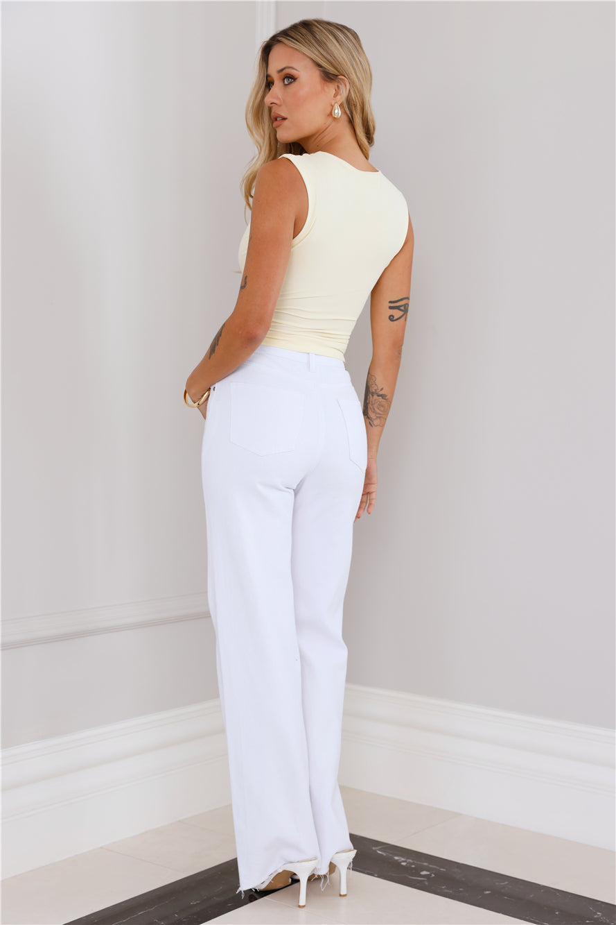 Basic Chic Mesh Top Yellow