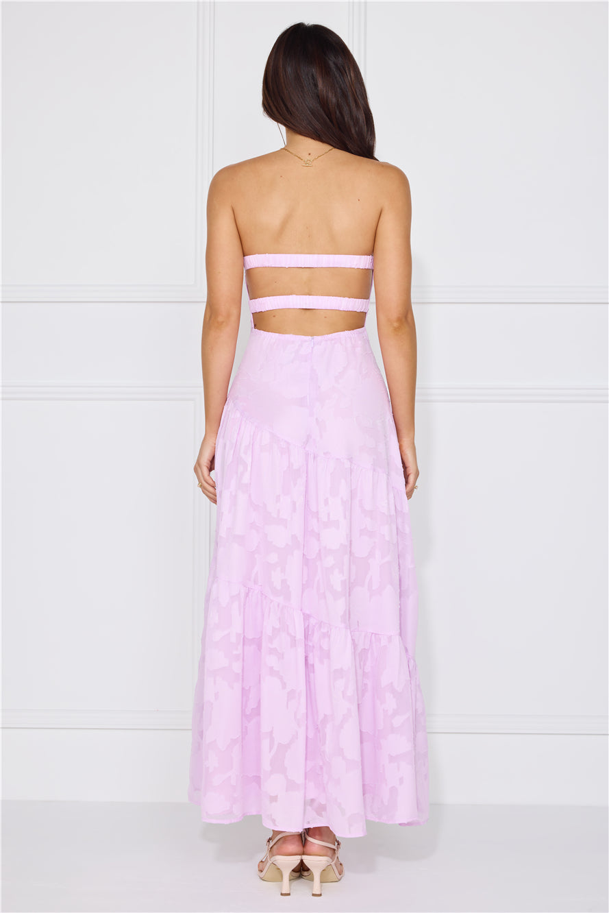 My Best Strapless Maxi Dress Lilac