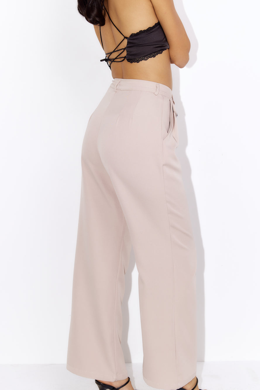Street Fashion Pants Beige