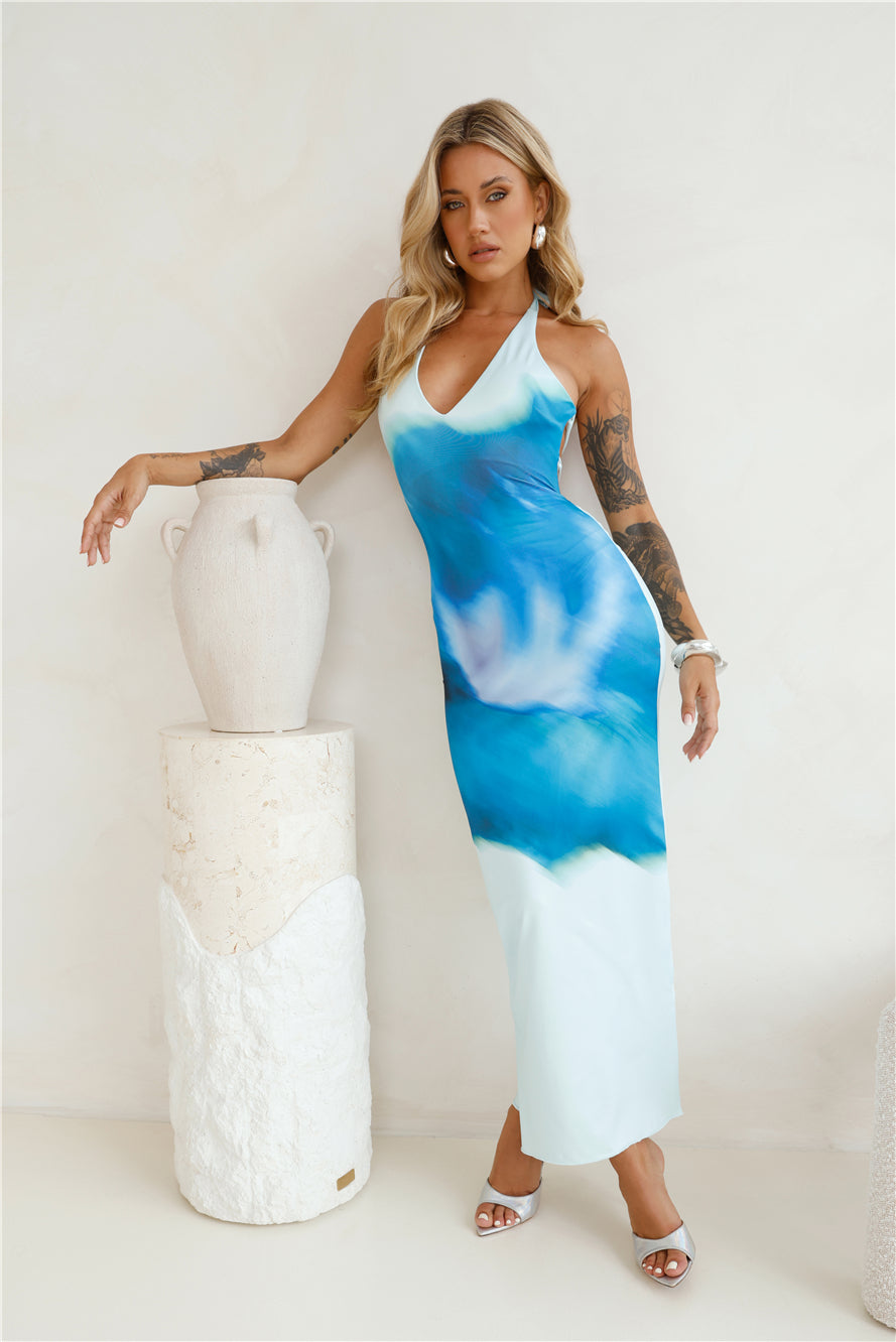 She's An Island Girl Halter Maxi Dress Mint