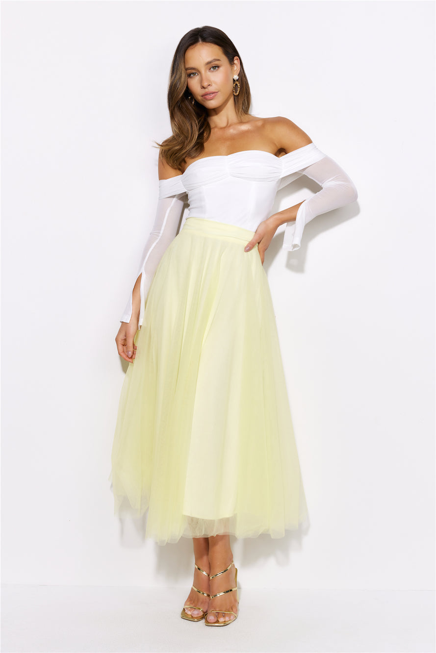 Light Nights Mesh Crop Top White
