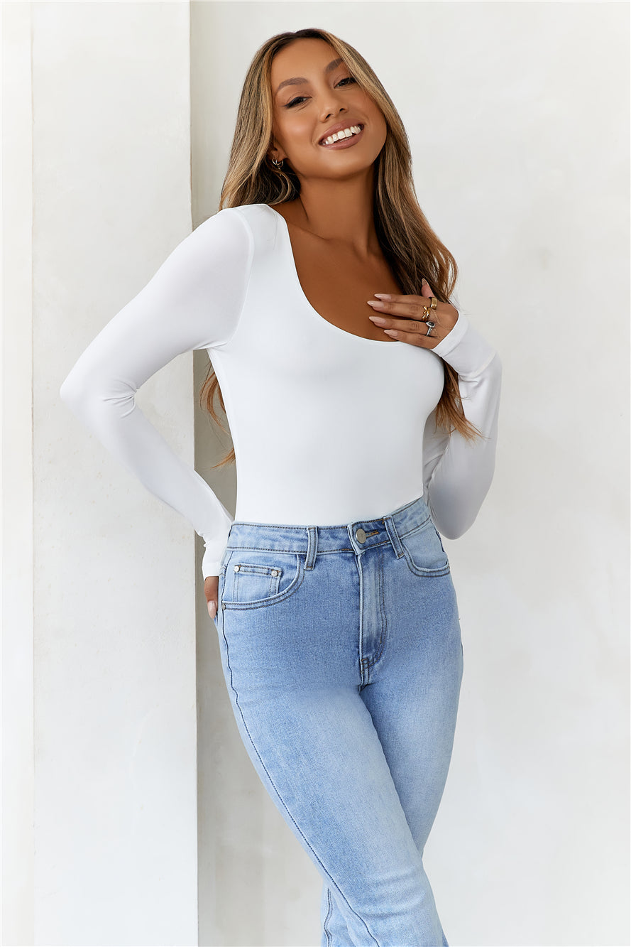 BASE Second Skin Long Sleeve Bodysuit White