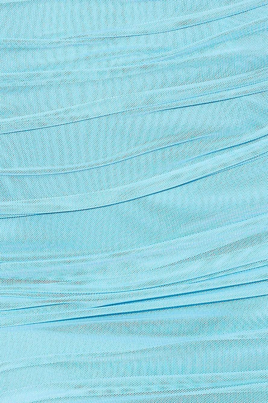 Special Make Mesh Mini Skirt Blue