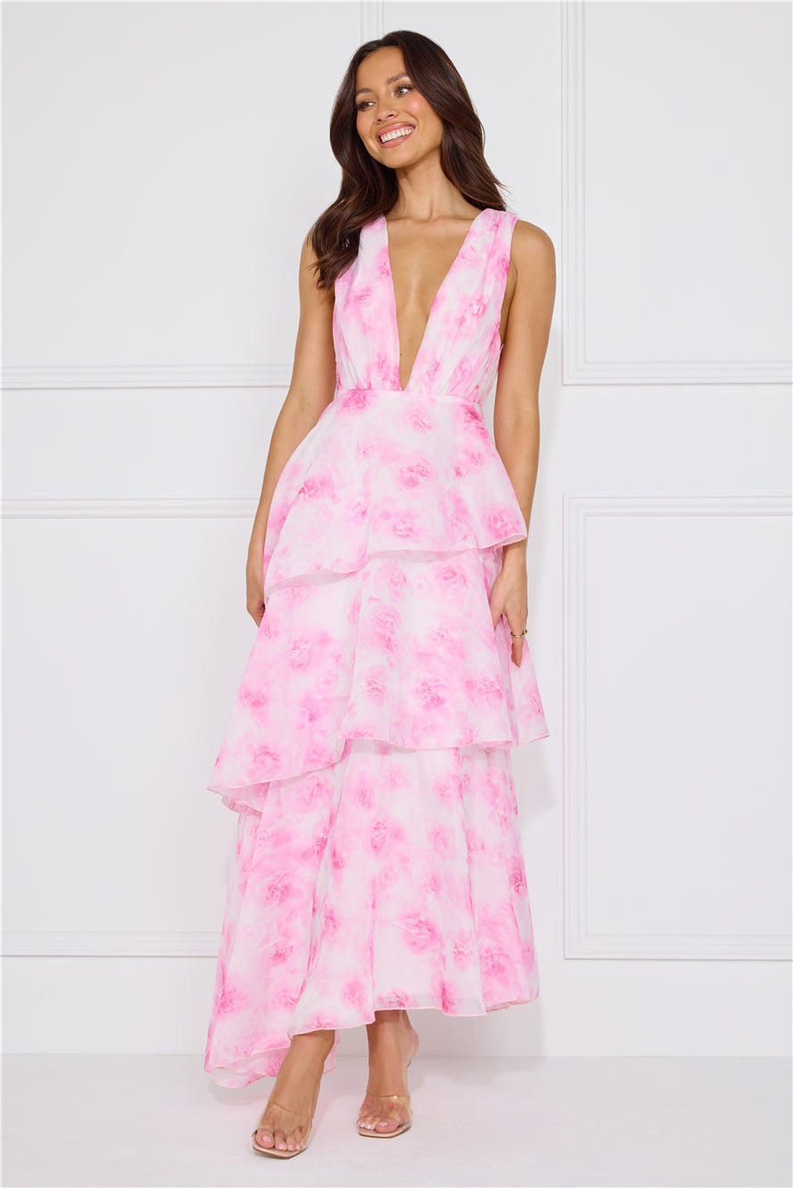 Splendor In The Night Maxi Dress Pink