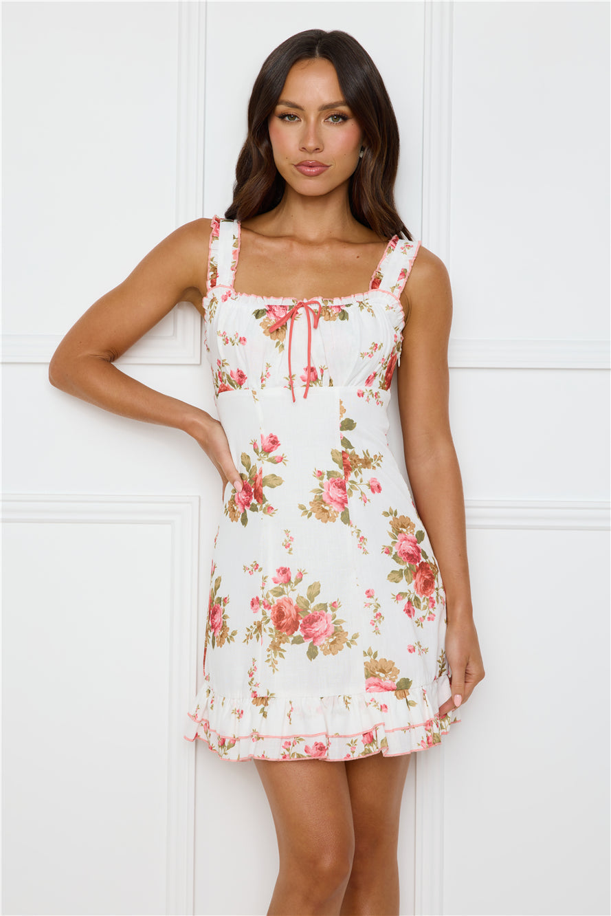 Floral Daydreams Mini Dress White