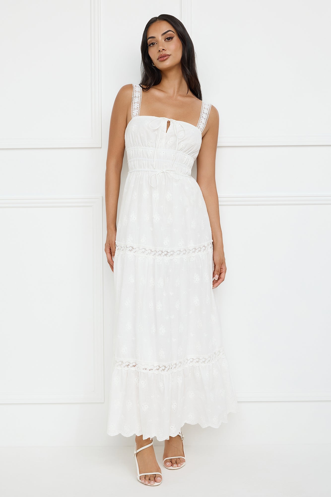 Springtime Sun Maxi Dress White