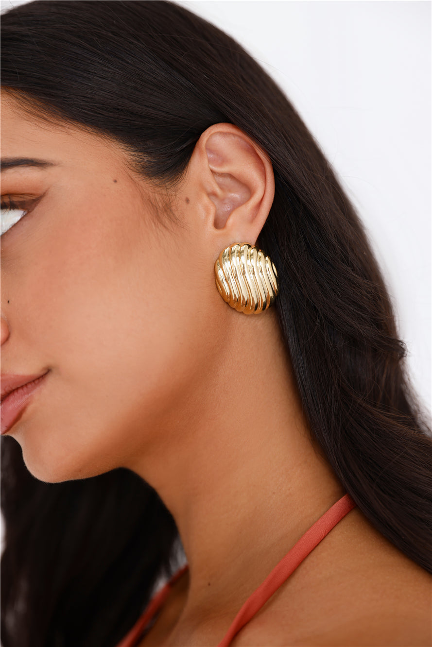 18k Gold Plated She's Golden Earrings Gold