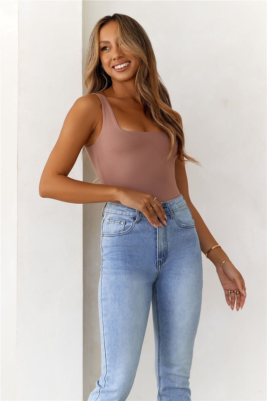 BASE Everyday Staple Singlet Top Mocha