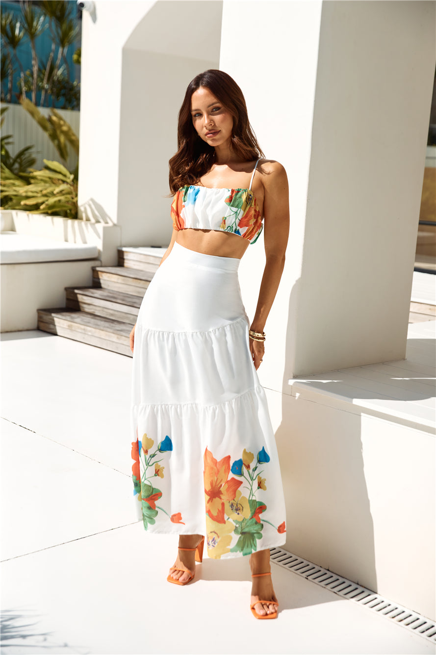 Dandelion Crop Top White