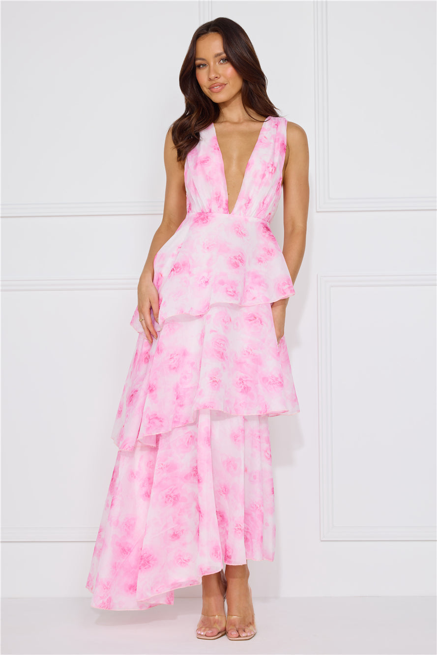 Splendor In The Night Maxi Dress Pink