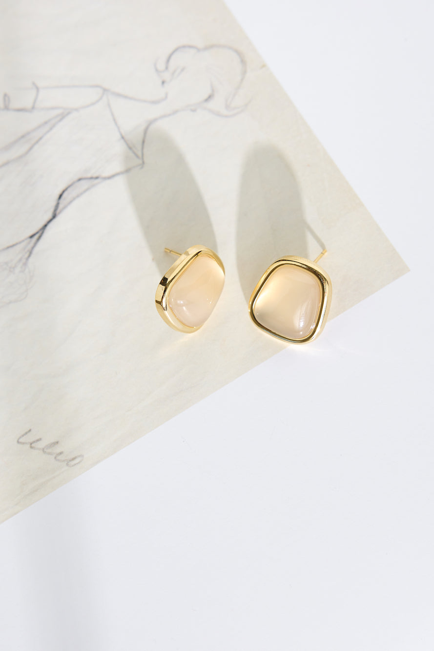 18k Gold Plated Petunia Earrings Gold