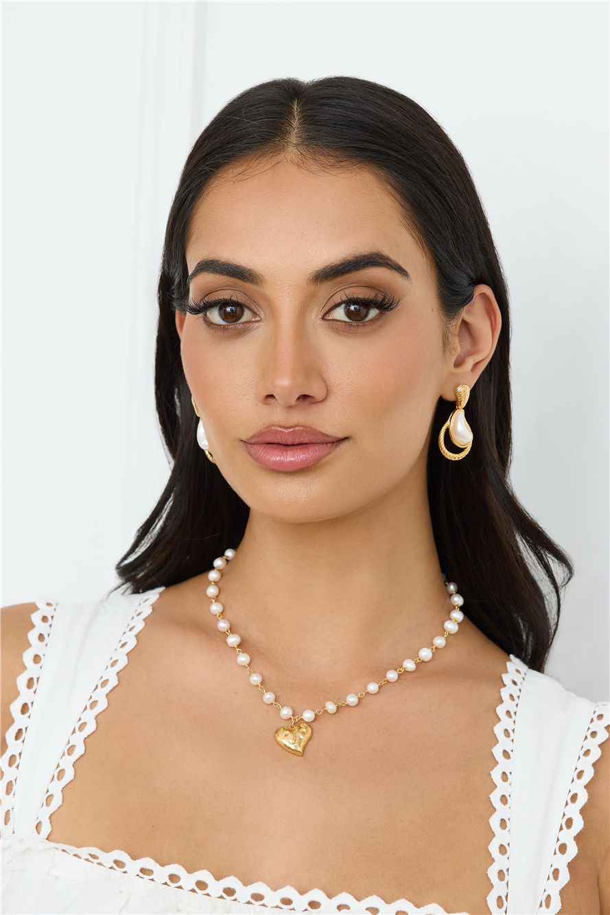 Zora Pearl Necklace Gold