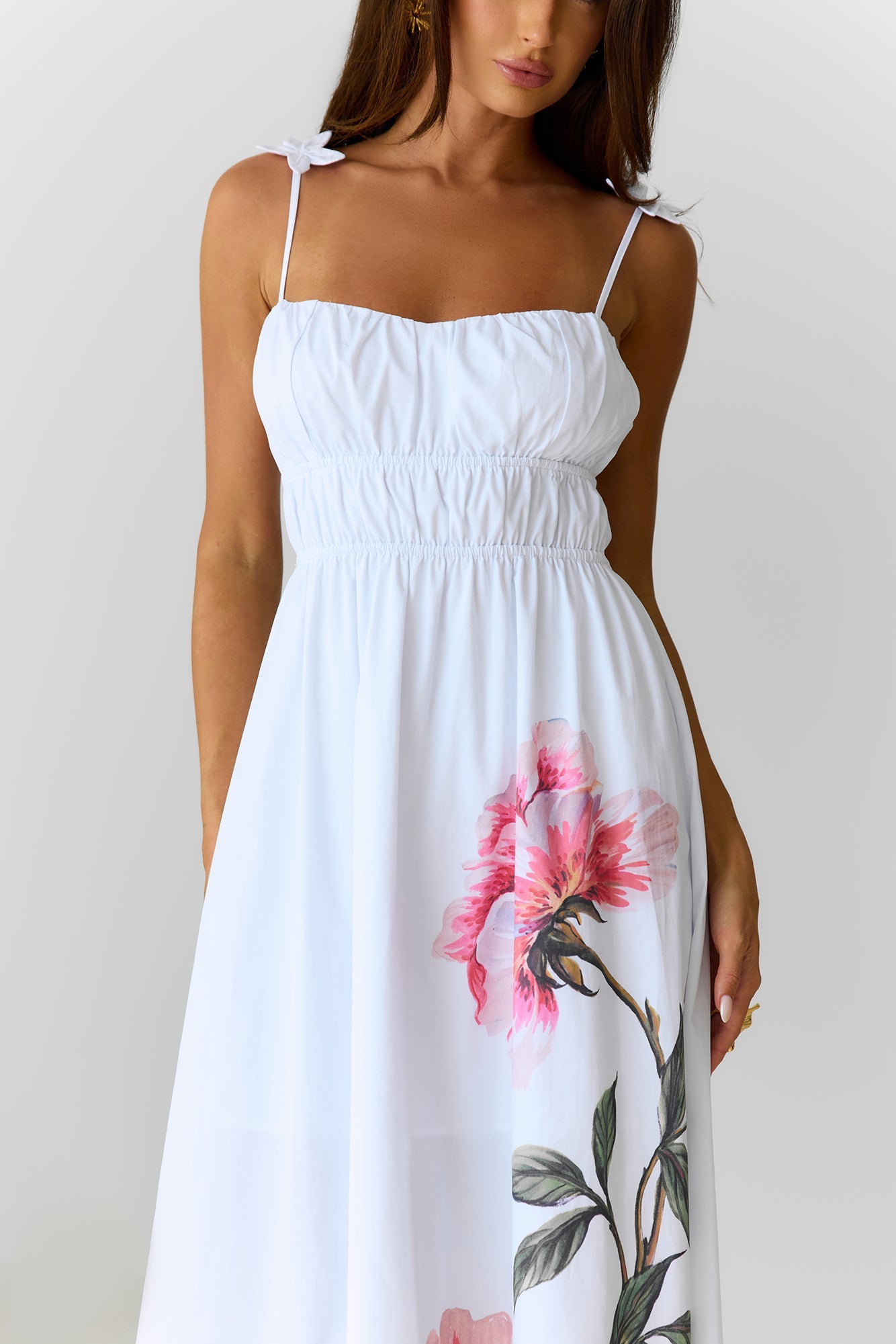 Embrace The Blooms Maxi Dress White
