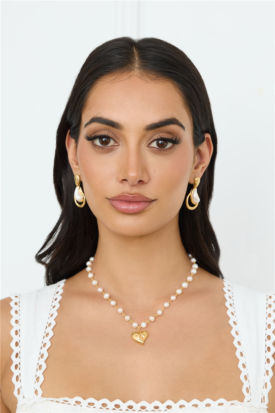 Zora Pearl Necklace Gold