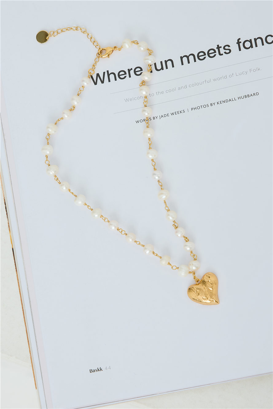 Zora Pearl Necklace Gold