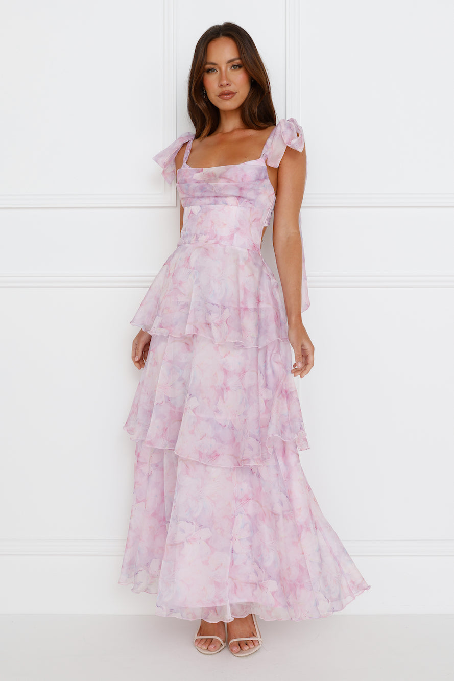 Paisley Maxi Dress Purple