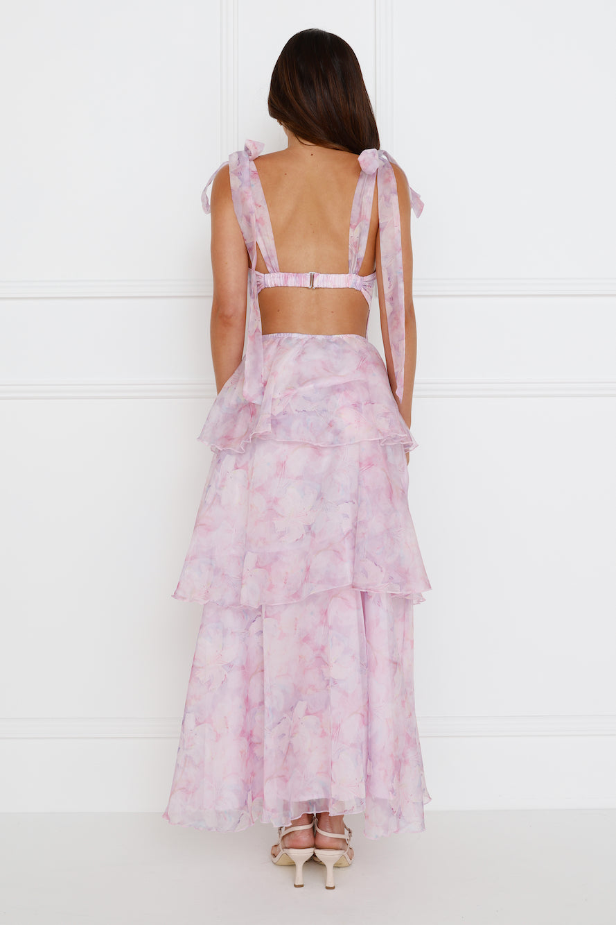 Paisley Maxi Dress Purple