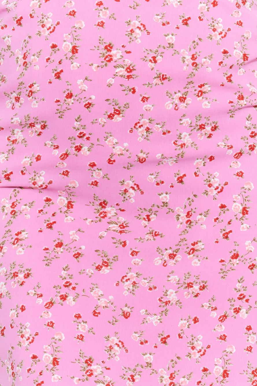 Prettiest Blooms Mini Skirt Pink