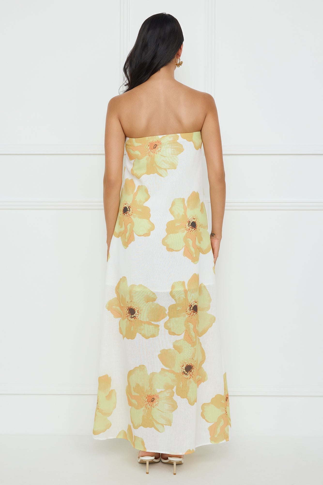 Sunlight��s Embrace Strapless Maxi Dress Yellow