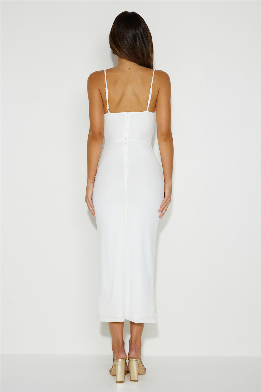 Time Winner Midi Dress White
