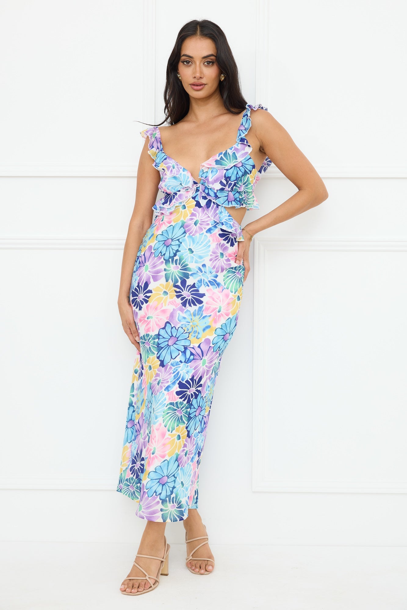 Elegant Mystique Maxi Dress Blue