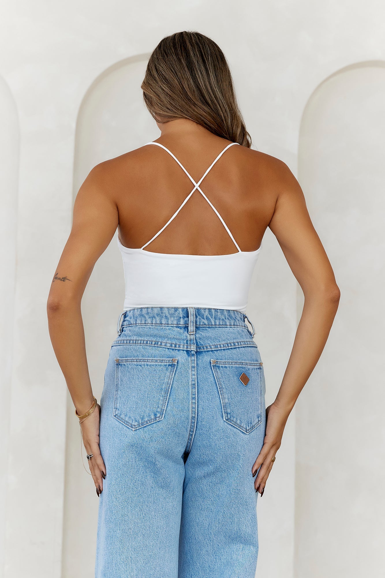 BASE Day To Night Longline Top White