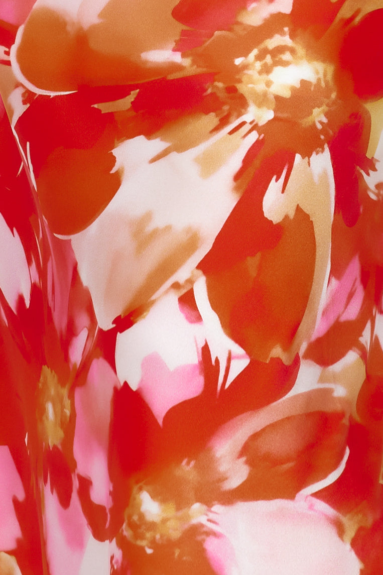 Shared Location Satin Maxi Dress Orange