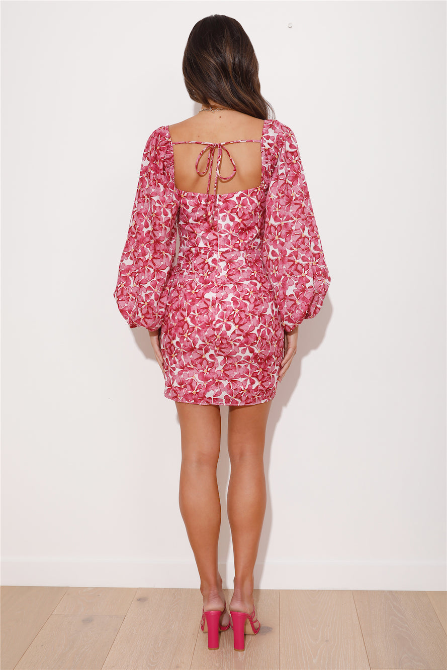 Springtime Bloom Mini Dress Pink
