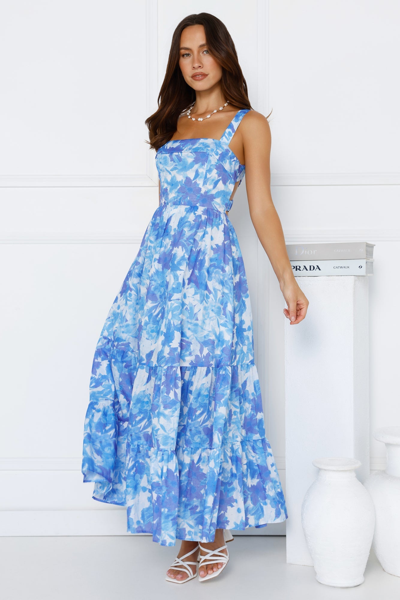 Heated Sun Maxi Dress Blue