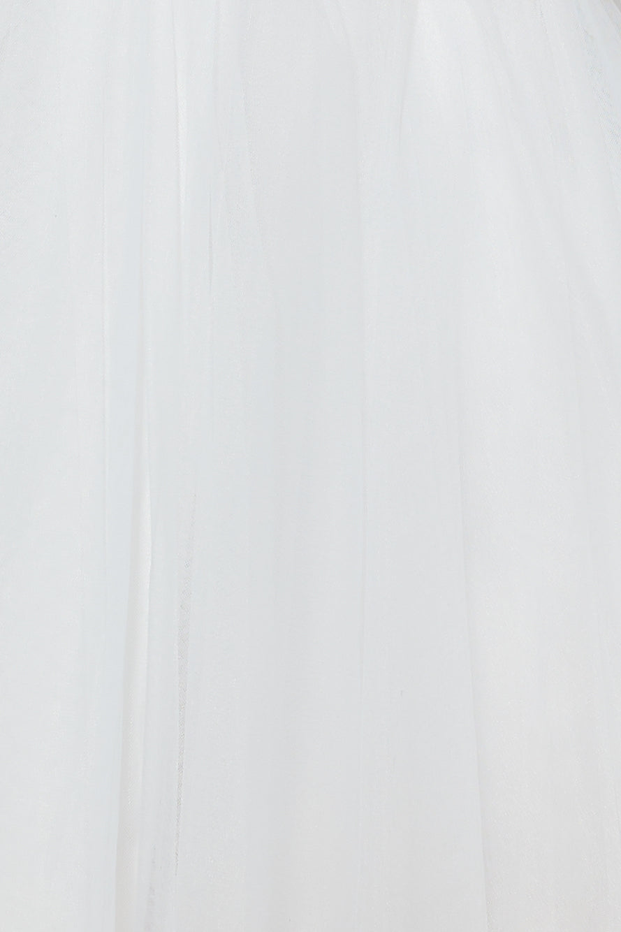 Pretty Snowflake Tulle Mini Dress White