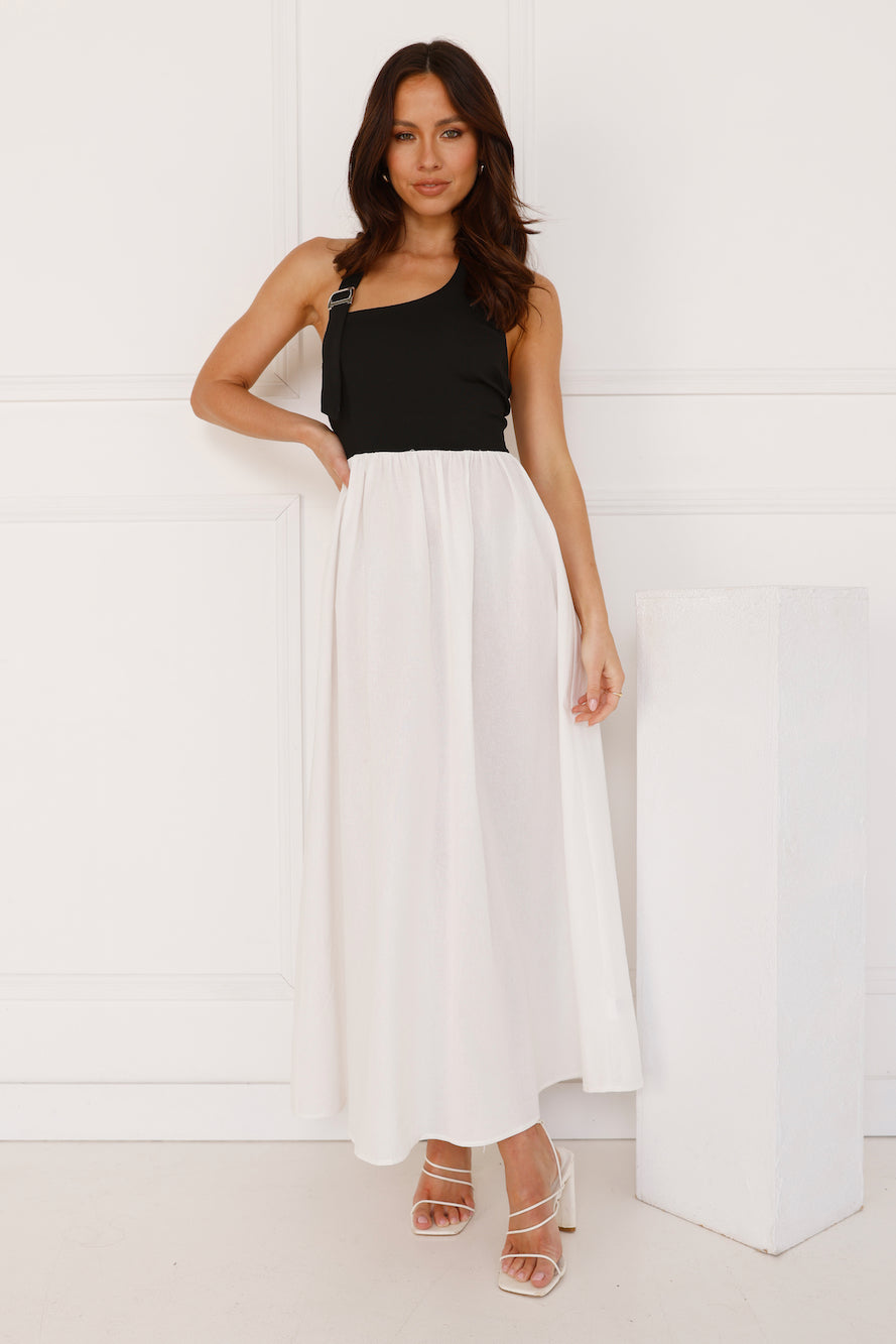 Sea Foam Halter Midi Dress White