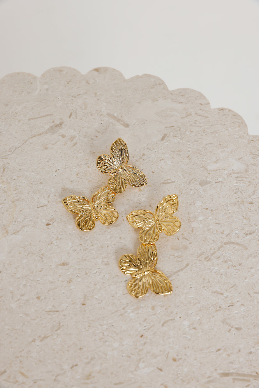 18k Gold Plated Free Air Earrings Gold