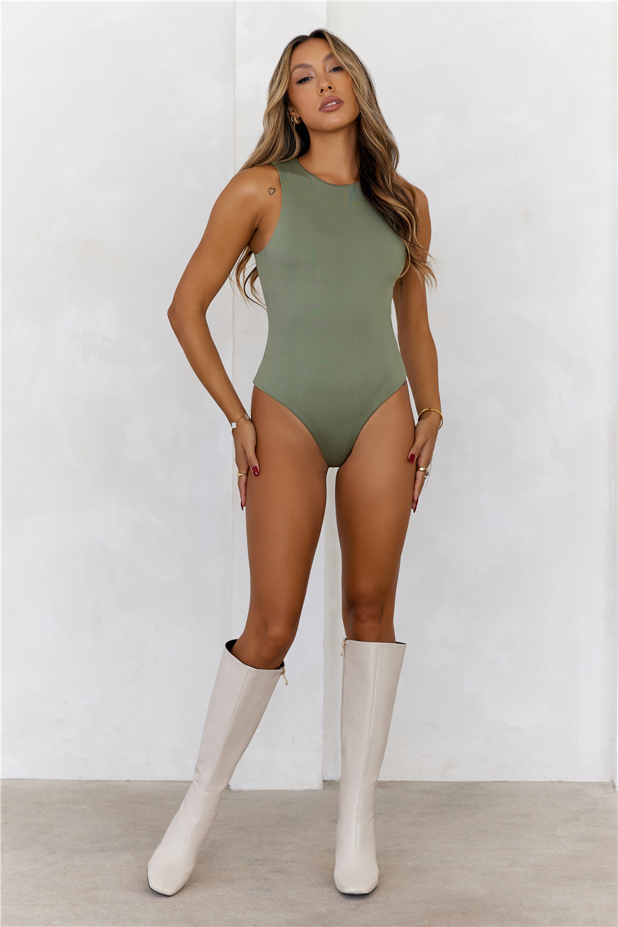 BASE Repeat After Me Bodysuit Khaki