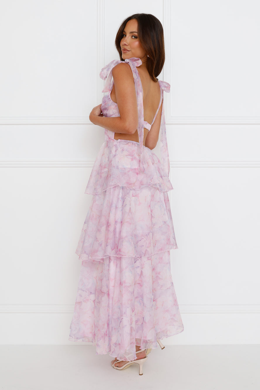 Paisley Maxi Dress Purple
