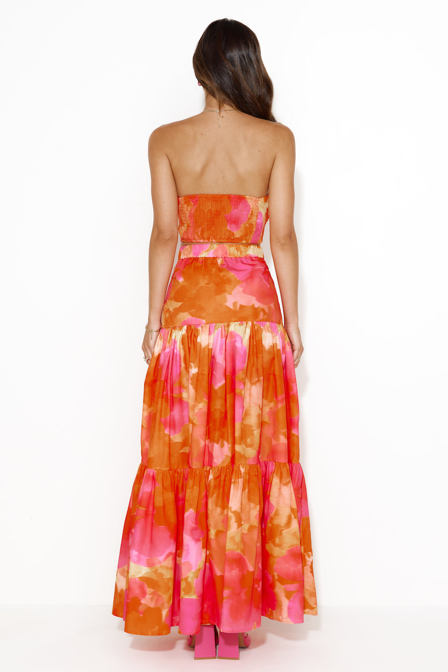 Ayla Top Orange Floral