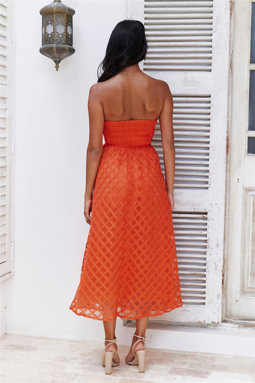 Sipping Wine Maxi Dress Orange