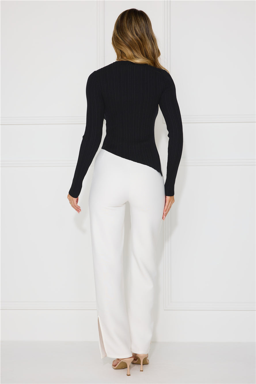 Off To Work Long Sleeve Top Black
