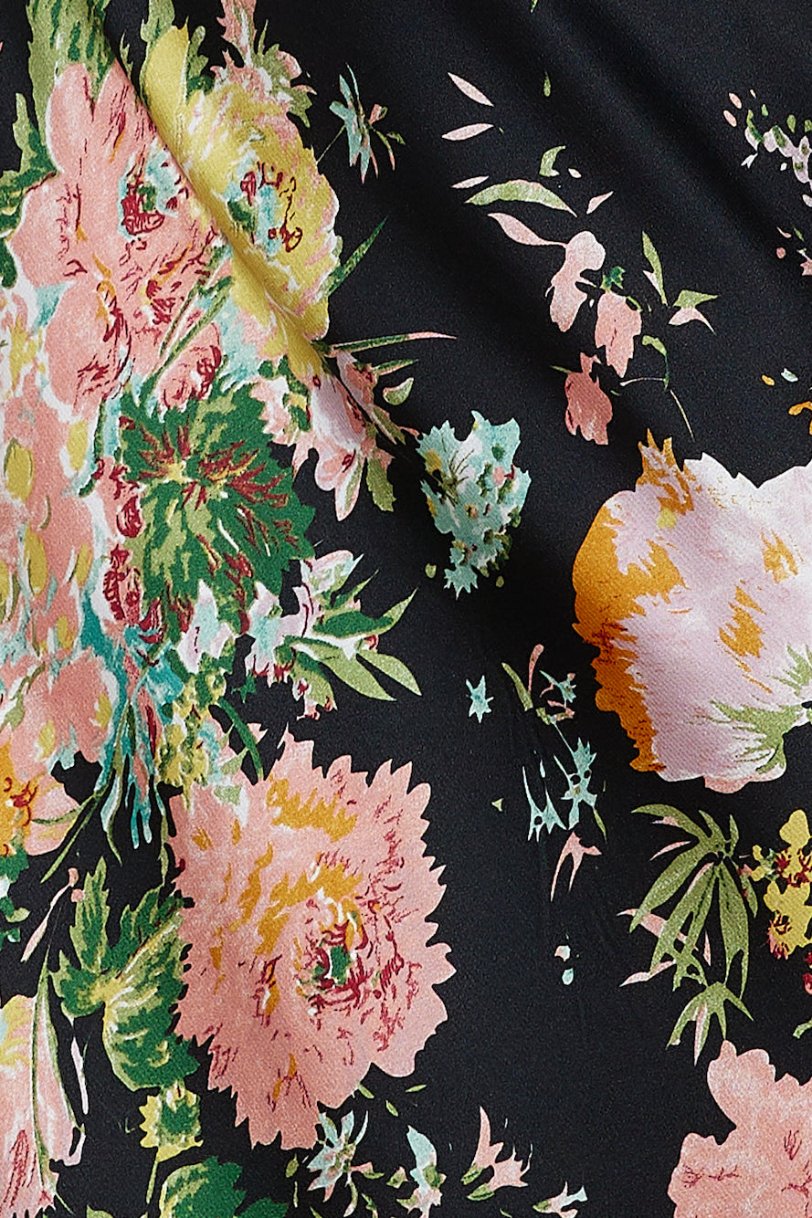 Switch Me Satin Maxi Dress Floral