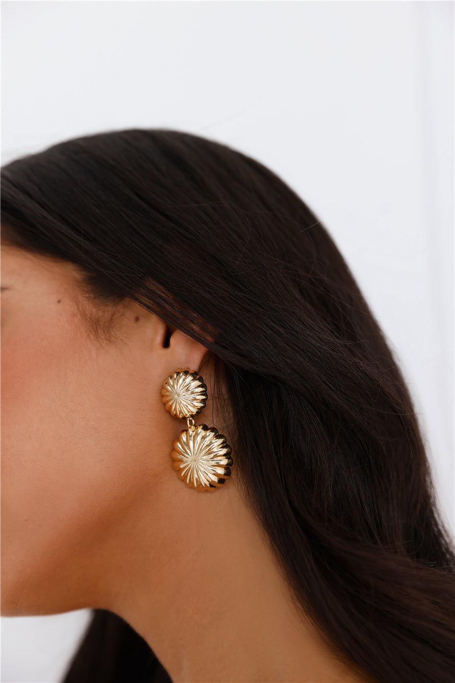 18k Gold Plated Sunlight Earrings Gold
