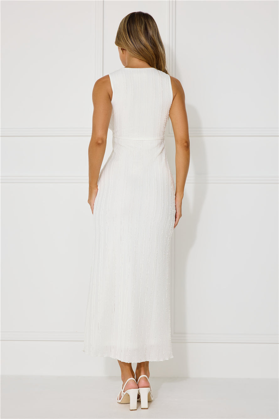 Sparkling Sea Maxi Dress White