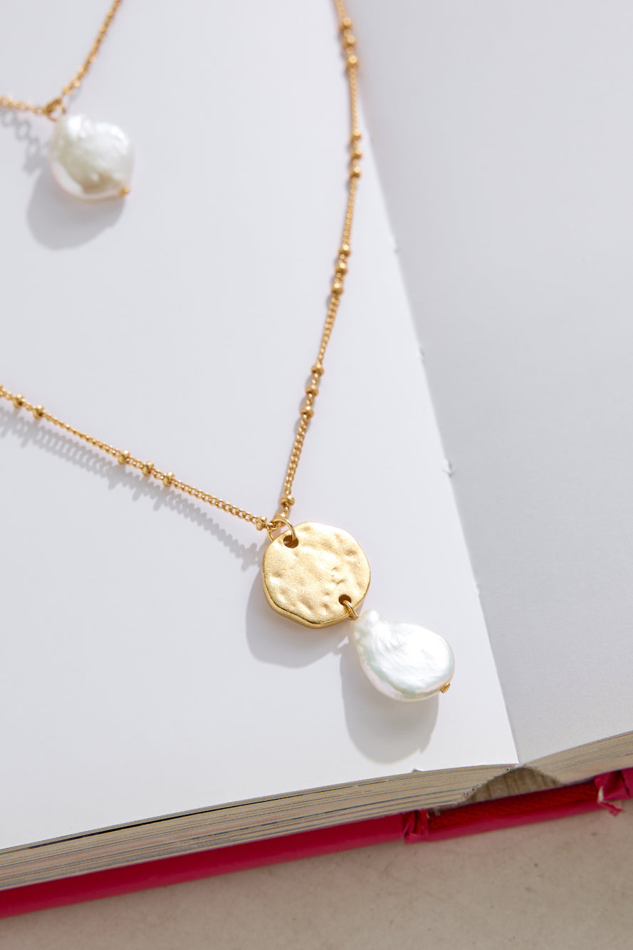 18k Gold Plated Shore Sand Necklace Gold