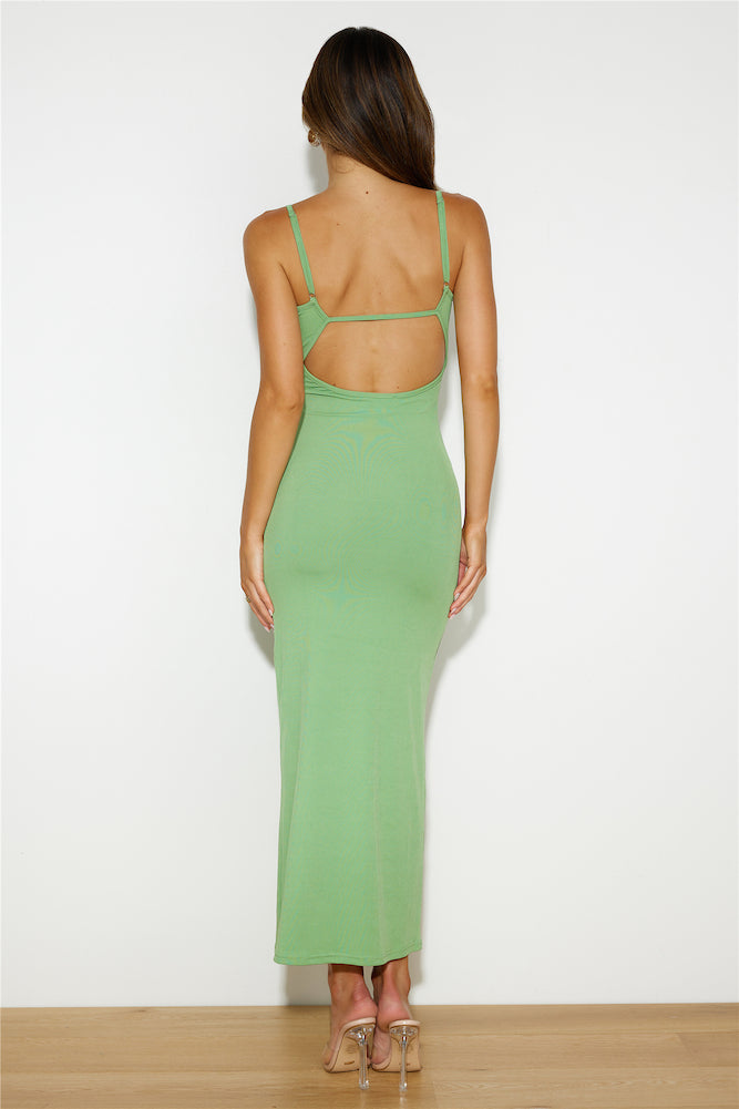 Love To Like Midi Dress Green