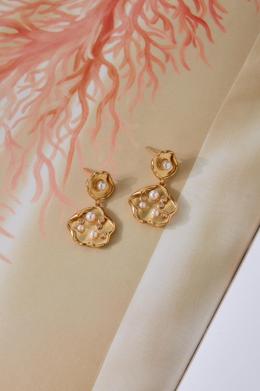18k Gold Plated Kindness Earrings Gold