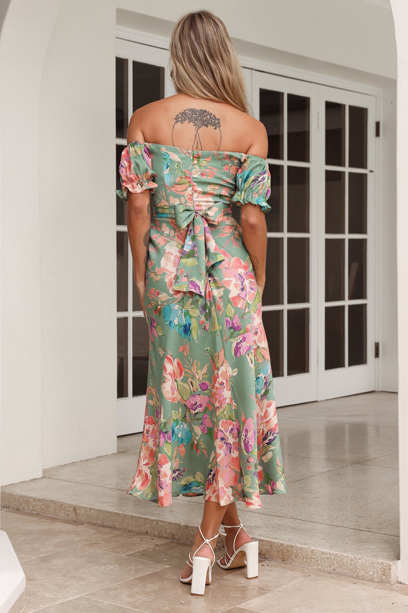 Setting Goals Midi Dress Sage