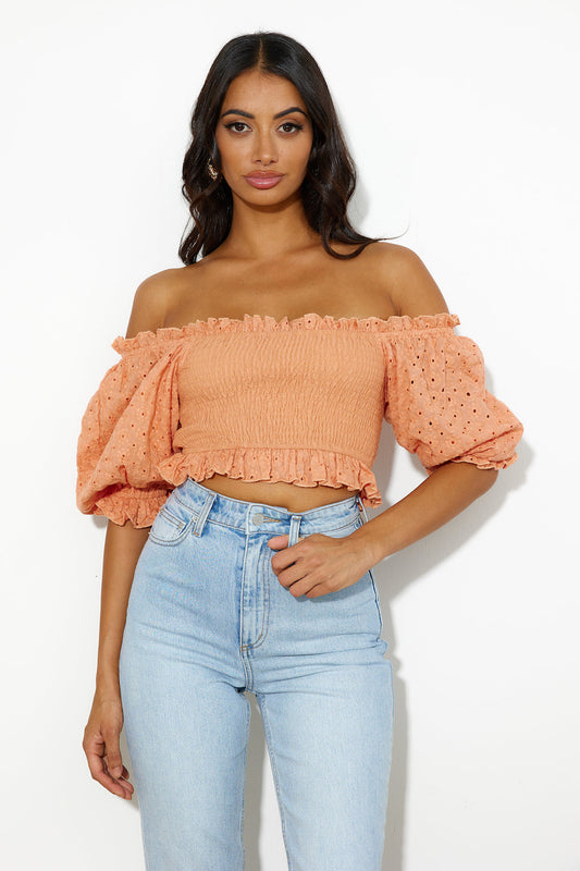 Cool Girl Like Me Crop Top Orange