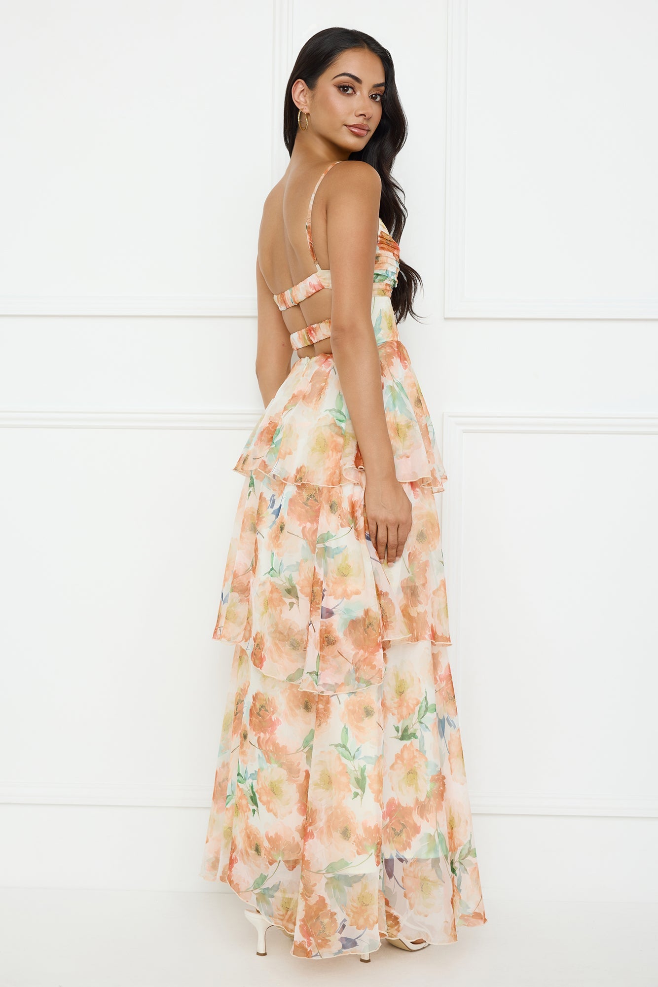 Starflower Breeze Maxi Dress Orange