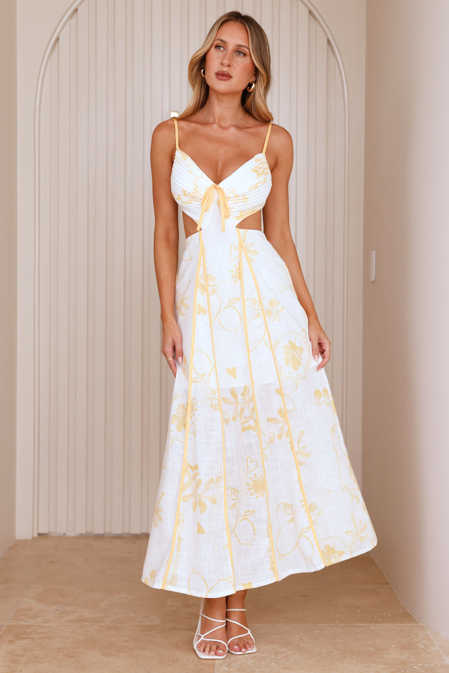 Summer Garden Maxi Dress Yellow