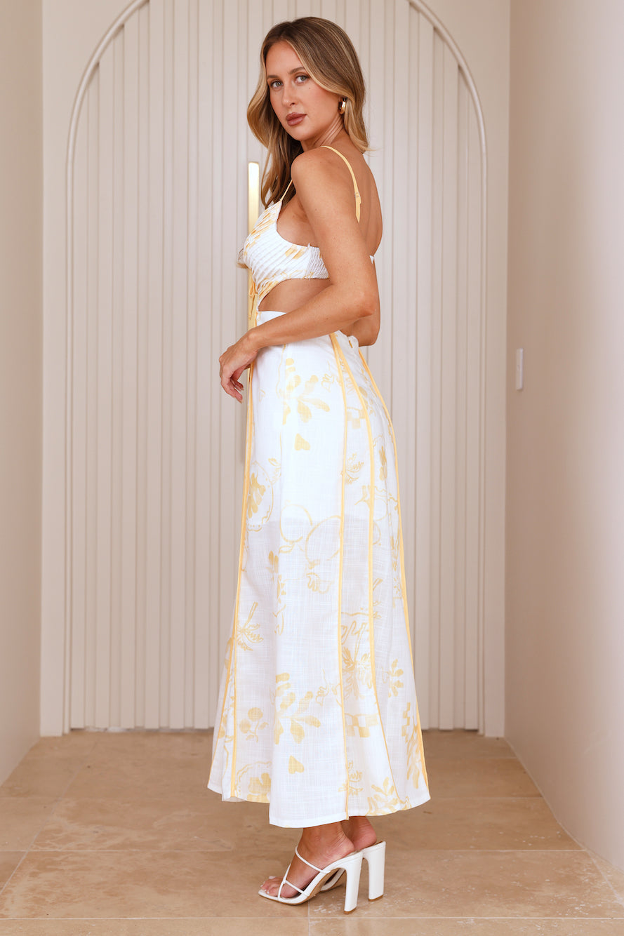 Summer Garden Maxi Dress Yellow