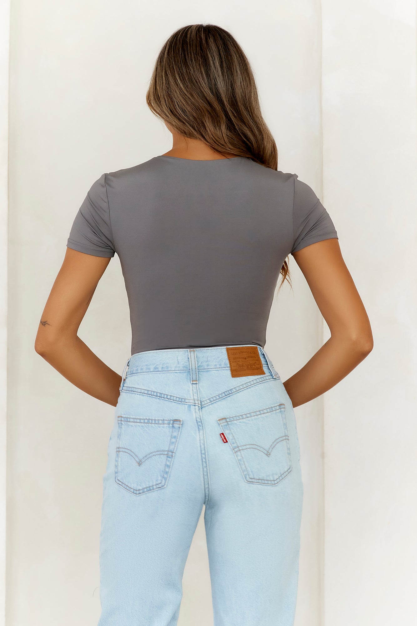 BASE  Core Contour Bodysuit Charcoal
