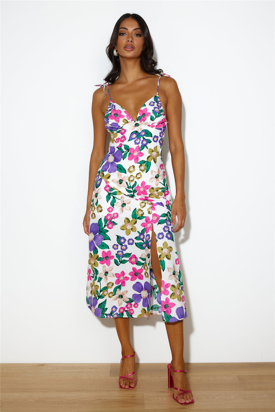 Oasis Of Love Midi Dress White